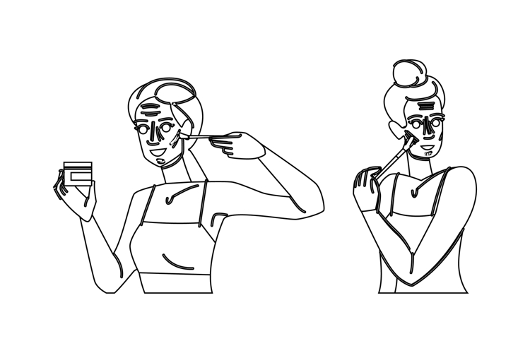 sculpt contouring makeup vector