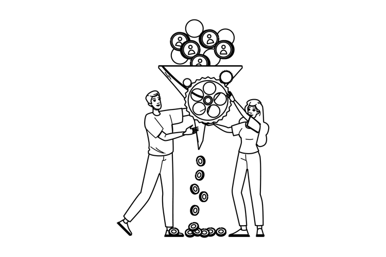 traffic conversion rate optimization cro vector