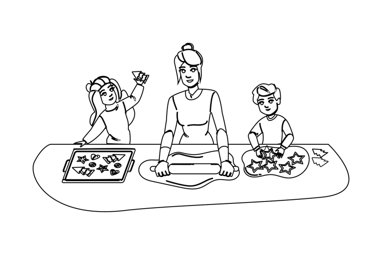 gingerbread holiday holiday cookies vector