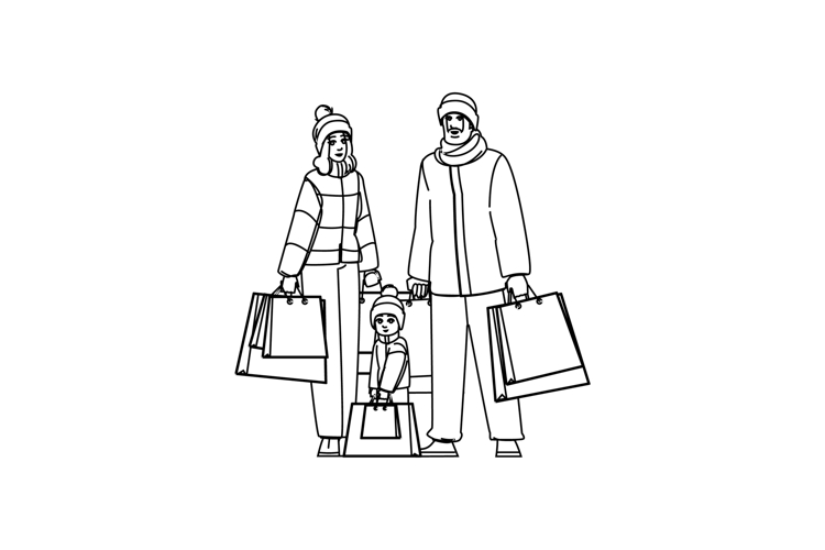 celebration holiday market family vector