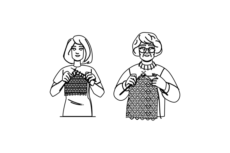 Knitting Cartoon Image 6
