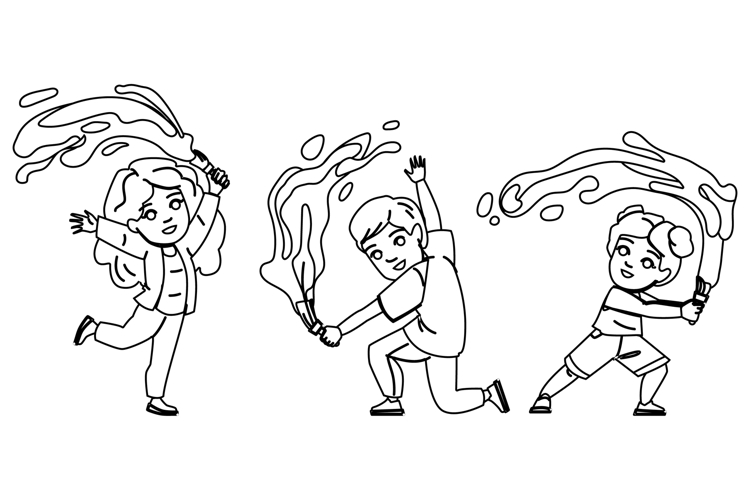 creative paint art brush kid vector