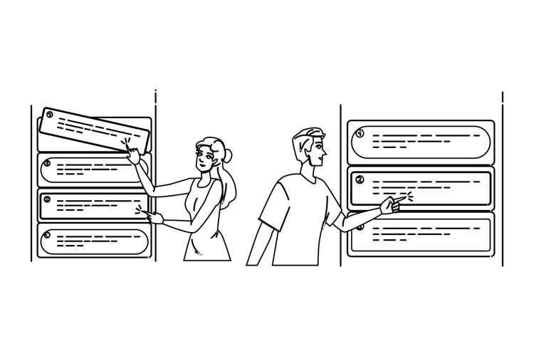 management priority task workflow vector (6584550)