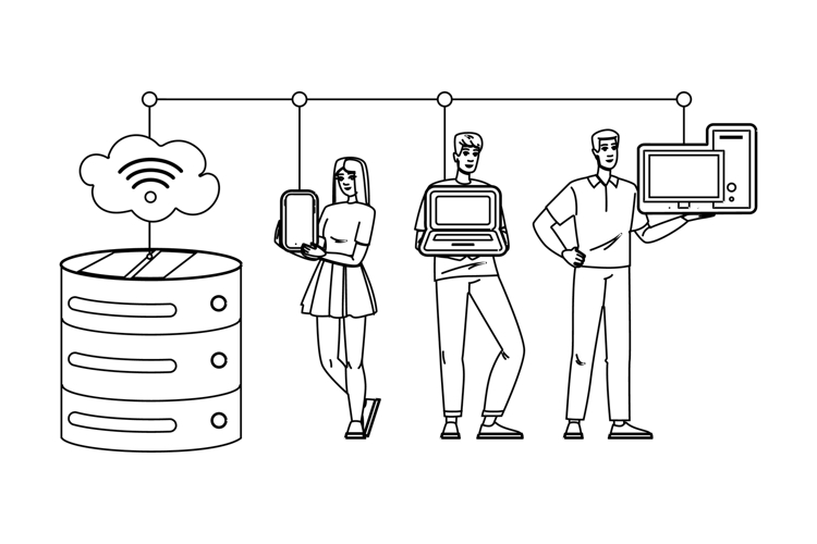 redundancy server architecture vector