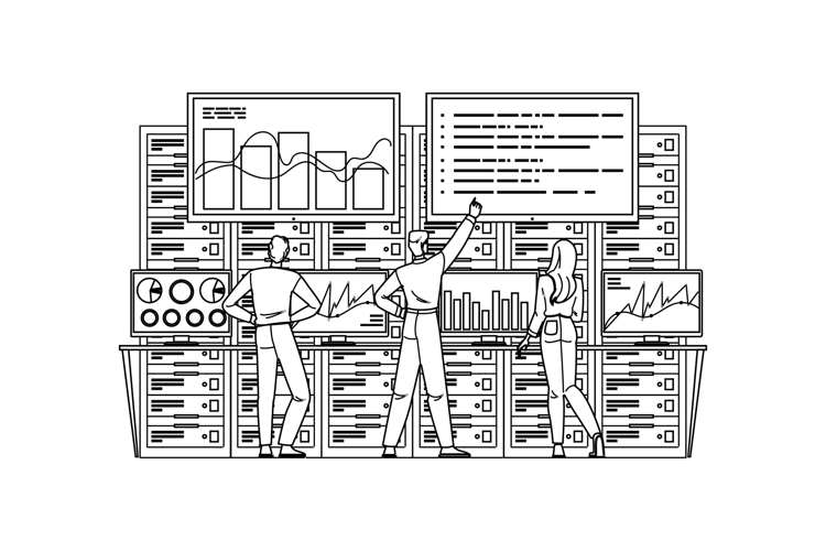 base server data analyzing vector