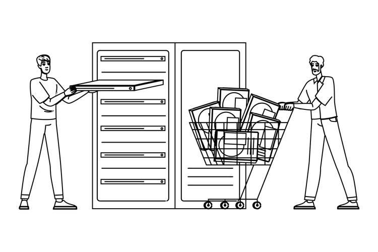 capacity server hard drive vector