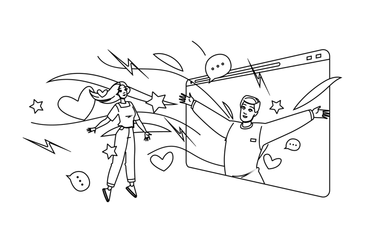 phone social signals vector