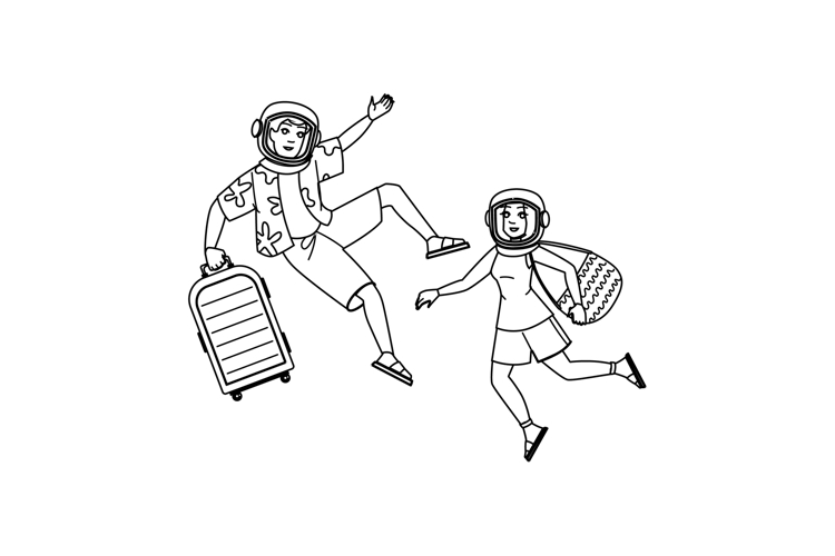 astronaut space tourism vector