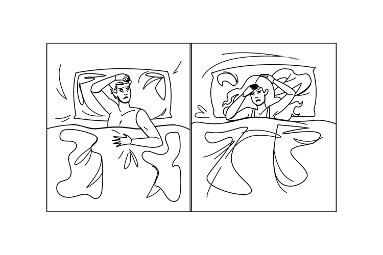 relaxation stress insomnia vector