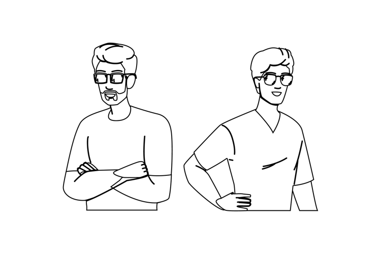 casual sunglasses man vector