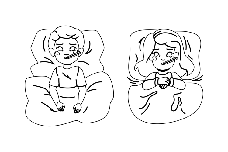 doctor temperature kid vector