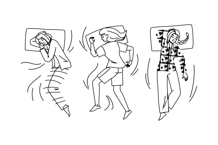 slumber woman sleep vector