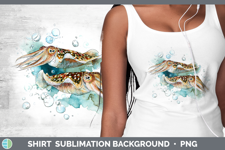 Cuttlefish SEA 02 Sketch Shirt Sublimation Design
