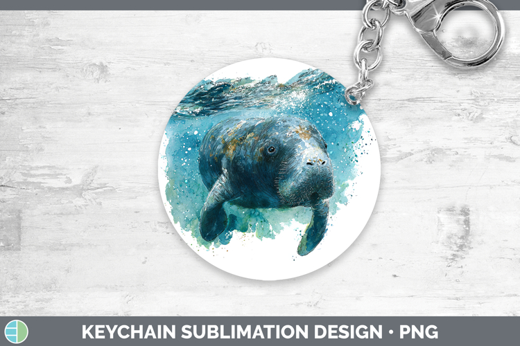 Dugong SEA 02 Sketch Keychain Sublimation Design