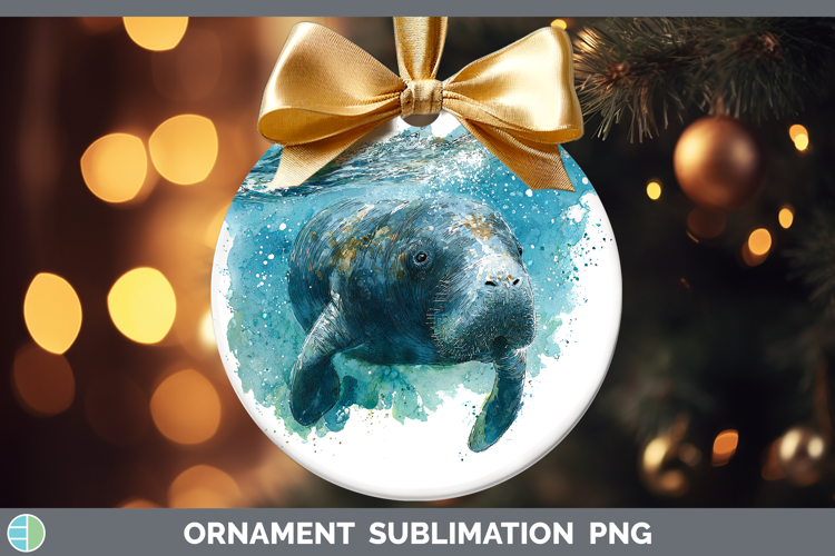 Dugong SEA 02 Sketch Ornament Sublimation Design