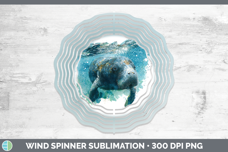 Dugong SEA 02 Sketch Wind Spinner Sublimation Design