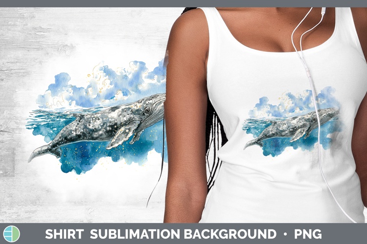 Gray Whale SEA 02 Sketch Shirt Sublimation Design
