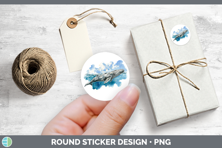 Gray Whale SEA 02 Sketch Stickers Design