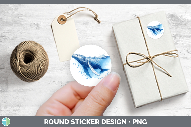 Humpback Whale SEA 02 Sketch Stickers Design