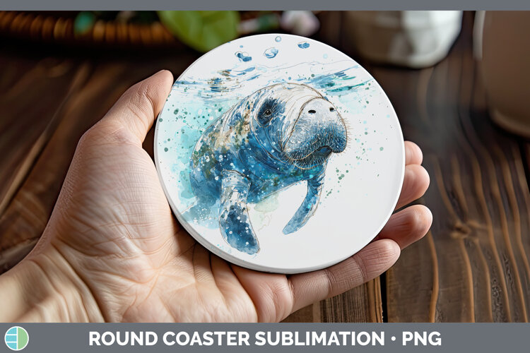 GorgeousSEA 02 Sketch Round Coaster design.