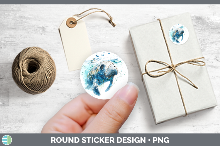 Manatee SEA 02 Sketch Stickers Design