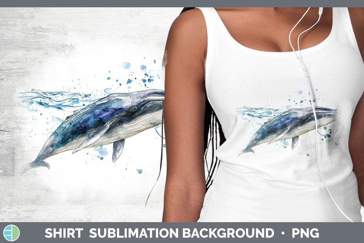 Minke Whale SEA 02 Sketch Shirt Sublimation Design