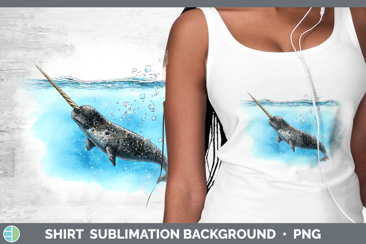 Narwhal SEA 02 Sketch Shirt Sublimation Design