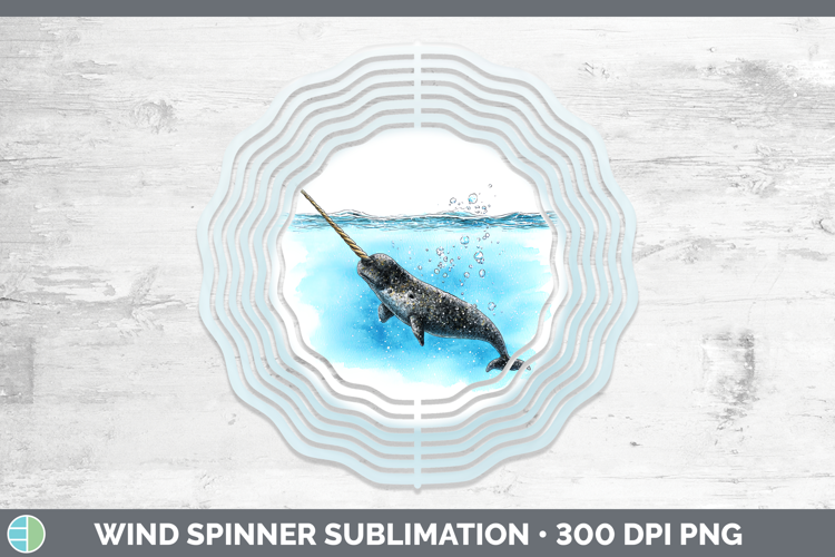 Narwhal SEA 02 Sketch Wind Spinner Sublimation Design