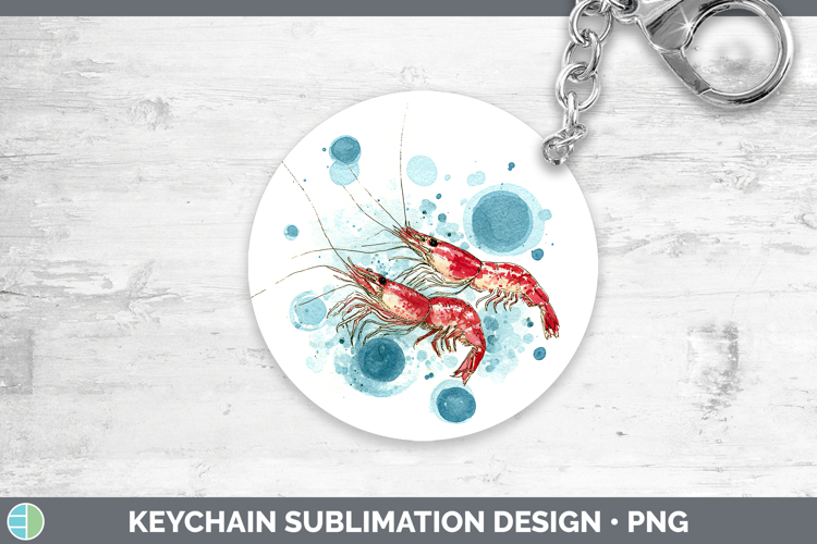 Shrimp SEA 02 Sketch Keychain Sublimation Design