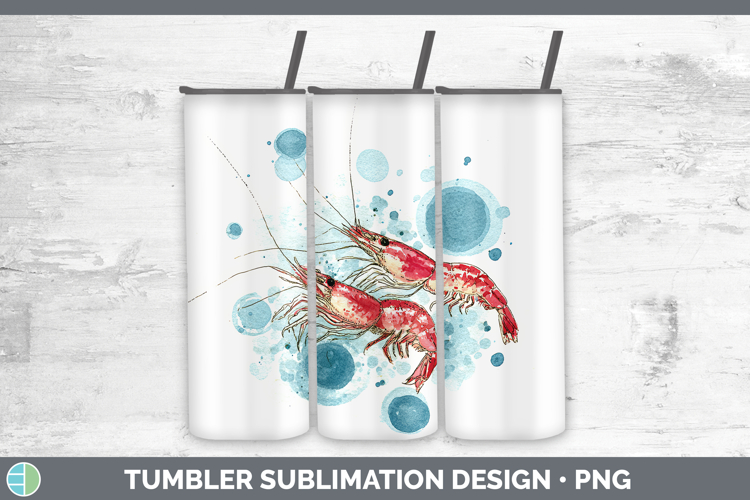 Shrimp SEA 02 Sketch Tumbler Sublimation Design