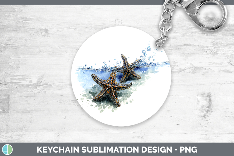 Starfish SEA 02 Sketch Keychain Sublimation Design
