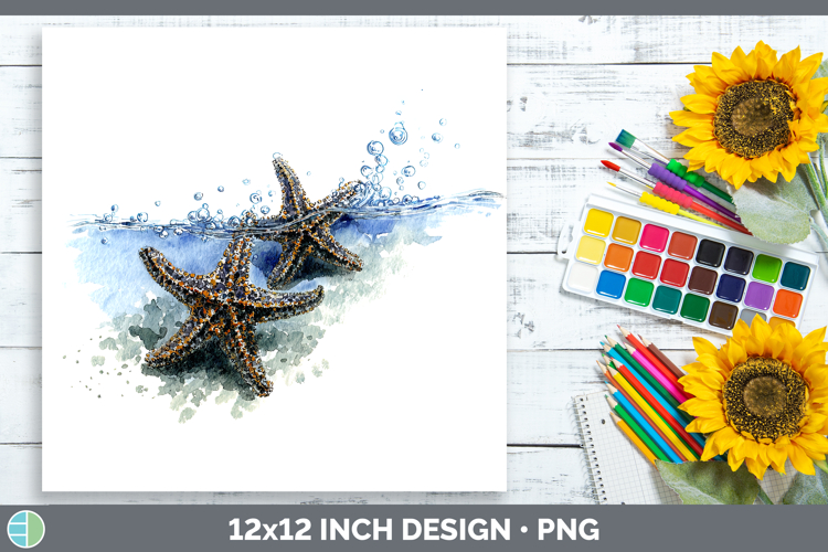 Starfish SEA 02 Sketch Paper Backgrounds Design