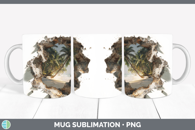 GorgeousSea 3D Hole Mug Wrap design.