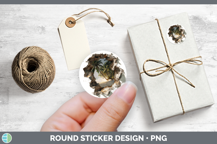 Be Sea 3D Hole Stickers Design