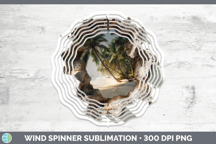 Be Sea 3D Hole Wind Spinner Sublimation Design