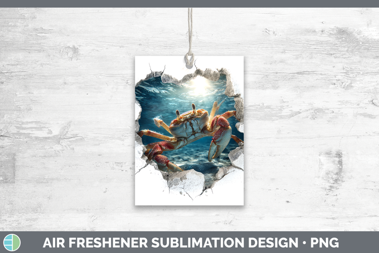 Crab Sea 3D Hole Air Freshener Sublimation Design