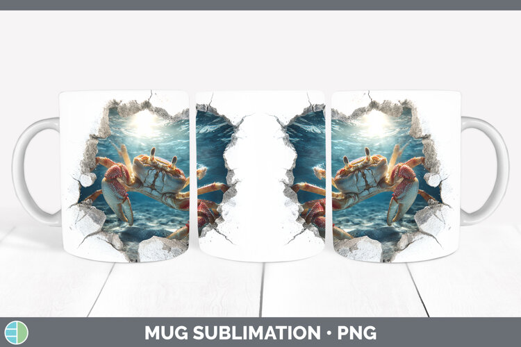 GorgeousSea 3D Hole Mug Wrap design.