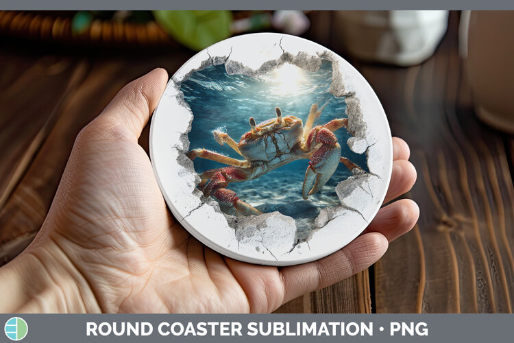 GorgeousSea 3D Hole Round Coaster design.