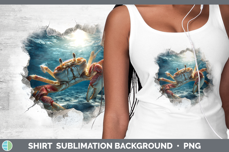 Crab Sea 3D Hole Shirt Sublimation Design