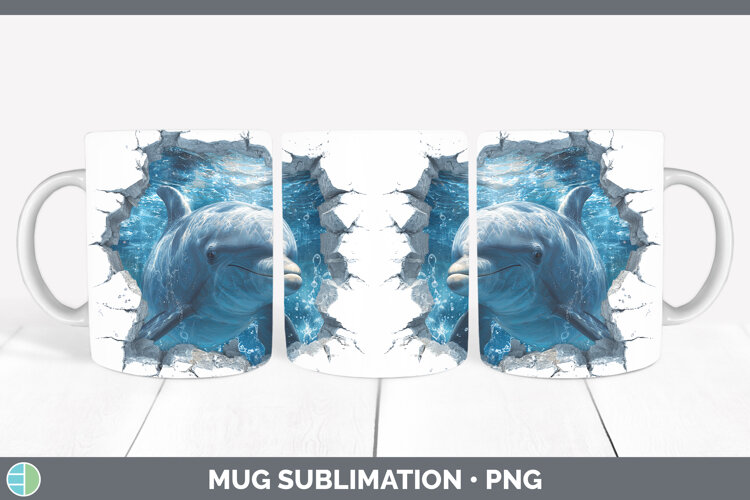 GorgeousSea 3D Hole Mug Wrap design.