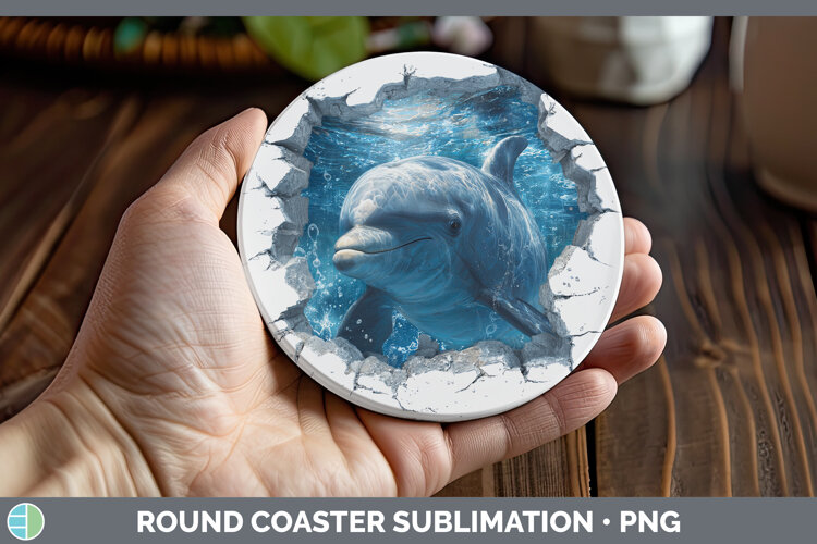 GorgeousSea 3D Hole Round Coaster design.