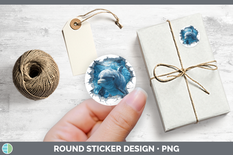 Dolphin Sea 3D Hole Stickers Design