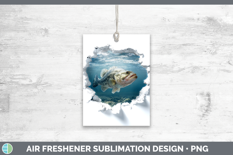 Fish Sea 3D Hole Air Freshener Sublimation Design