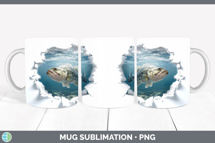GorgeousSea 3D Hole Mug Wrap design.