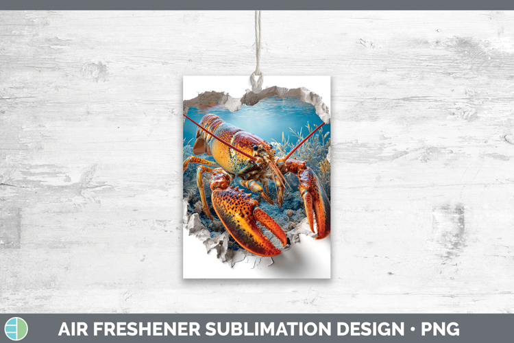 Lobster Sea 3D Hole Air Freshener Sublimation Design