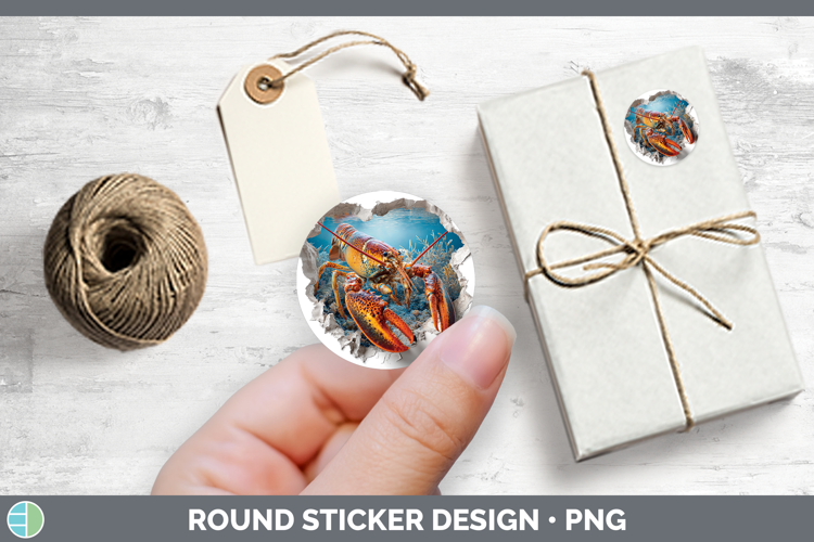 Lobster Sea 3D Hole Stickers Design