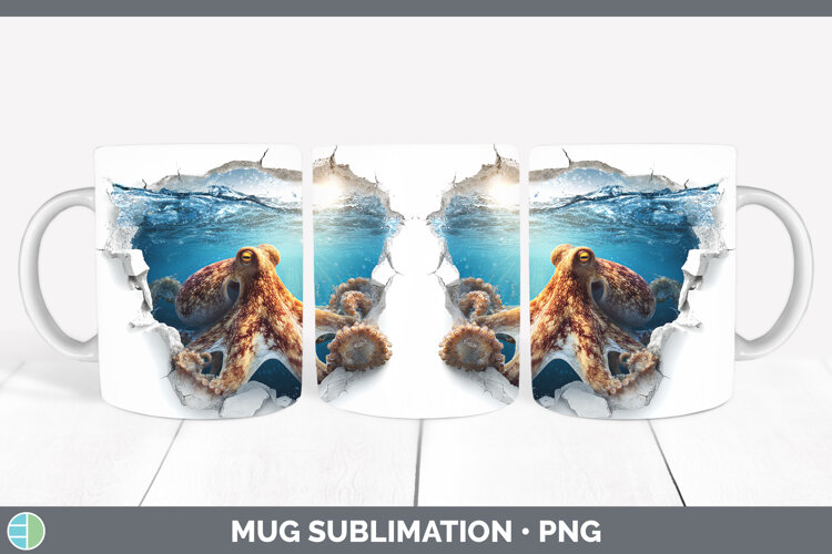 GorgeousSea 3D Hole Mug Wrap design.