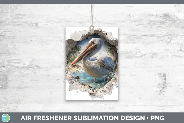 Pelican Sea 3D Hole Air Freshener Sublimation Design