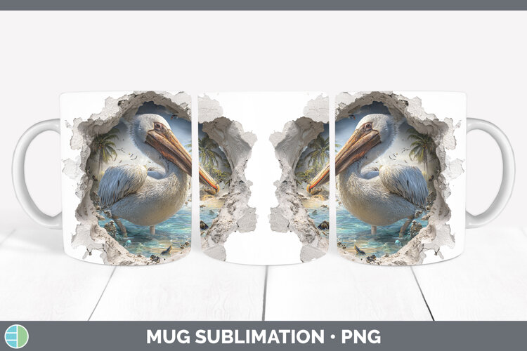GorgeousSea 3D Hole Mug Wrap design.