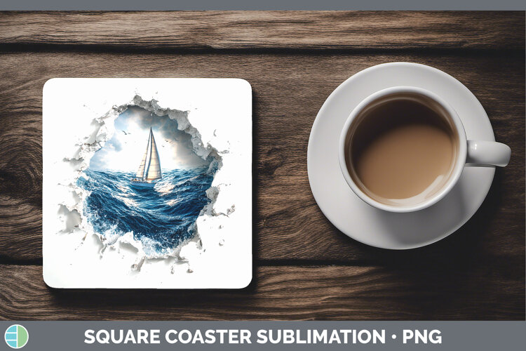 GorgeousSea 3D Hole Square Coaster design.